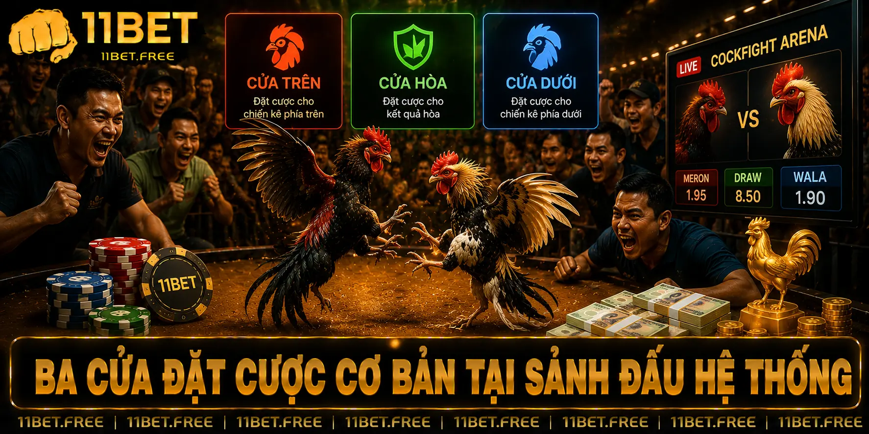 Ba cửa đặt cược cơ bản tại sảnh đấu hệ thống