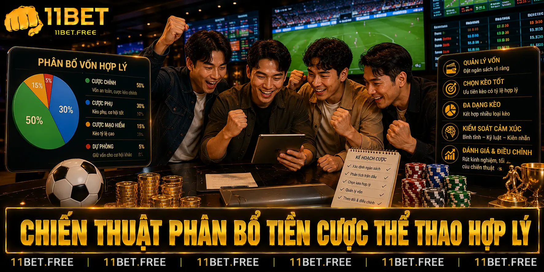 Chiến thuật phân bổ tiền cược thể thao hợp lý