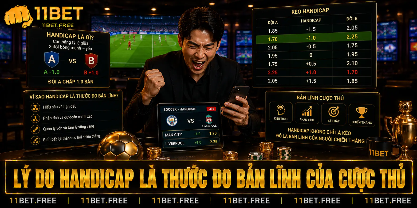 Lý do Handicap là thước đo bản lĩnh của cược thủ