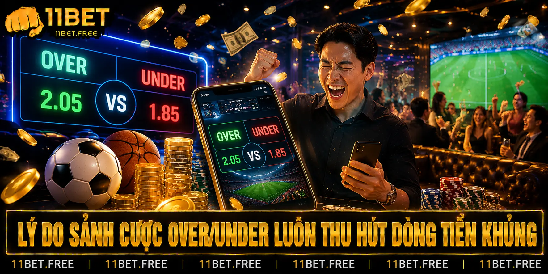 Lý do sảnh cược Over/Under luôn thu hút dòng tiền khủng